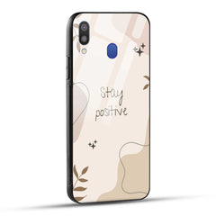 Samsung Galaxy M20 Back Cover Cream Beige Aesthetic Printed Glass Case