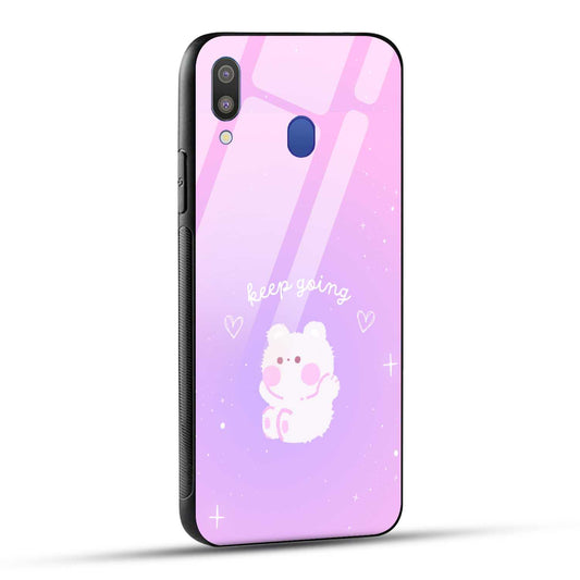 Samsung Galaxy M20 Back Cover Pink Purple Gradient Aesthetic Motivational Printed Glass Case