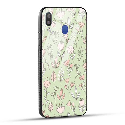 Samsung Galaxy M20 Back Cover Flower Art Printed Glass Case