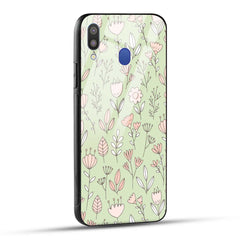 Samsung Galaxy M20 Back Cover Flower Art Printed Glass Case