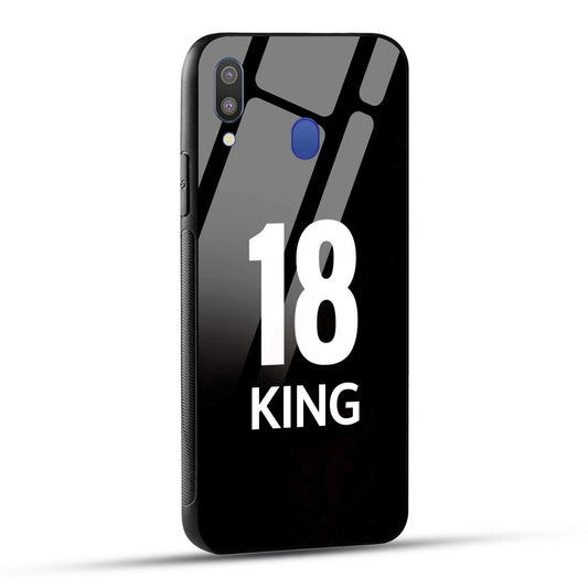 Samsung Galaxy M20 King number 18 Printed Glass Case