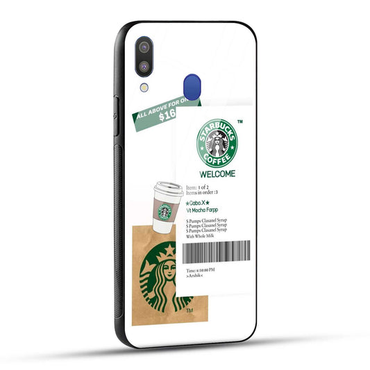 Samsung Galaxy M20 Starbucks Coffee Printed Glass Case