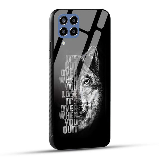 Samsung Galaxy M33 5G Back Cover Motivational Positive Quote Printed Glass Case