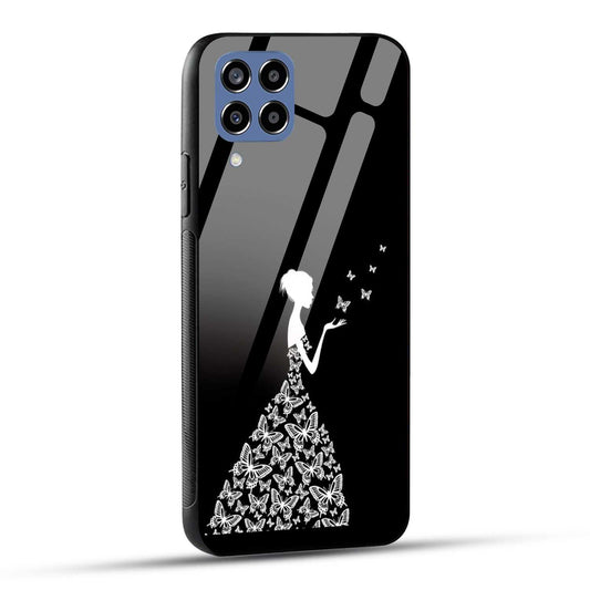 Samsung Galaxy M33 5G Back Cover Butterfly Girl Printed Glass Case