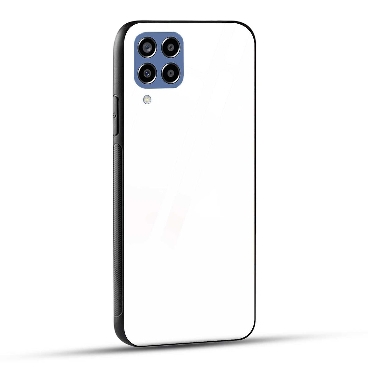 Samsung Galaxy M33 5G Back Cover Plain White Printed Glass Case