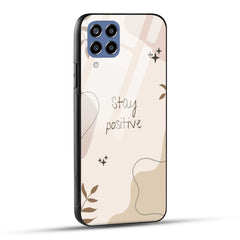 Samsung Galaxy M33 5G Back Cover Cream Beige Aesthetic Printed Glass Case
