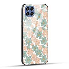 Samsung Galaxy M33 5G Back Cover Aesthetic Flowers Printed Glass Case