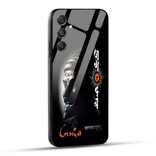 Samsung Galaxy A35 5G Jagdamb Shivaji Maharaj Printed Glass Case