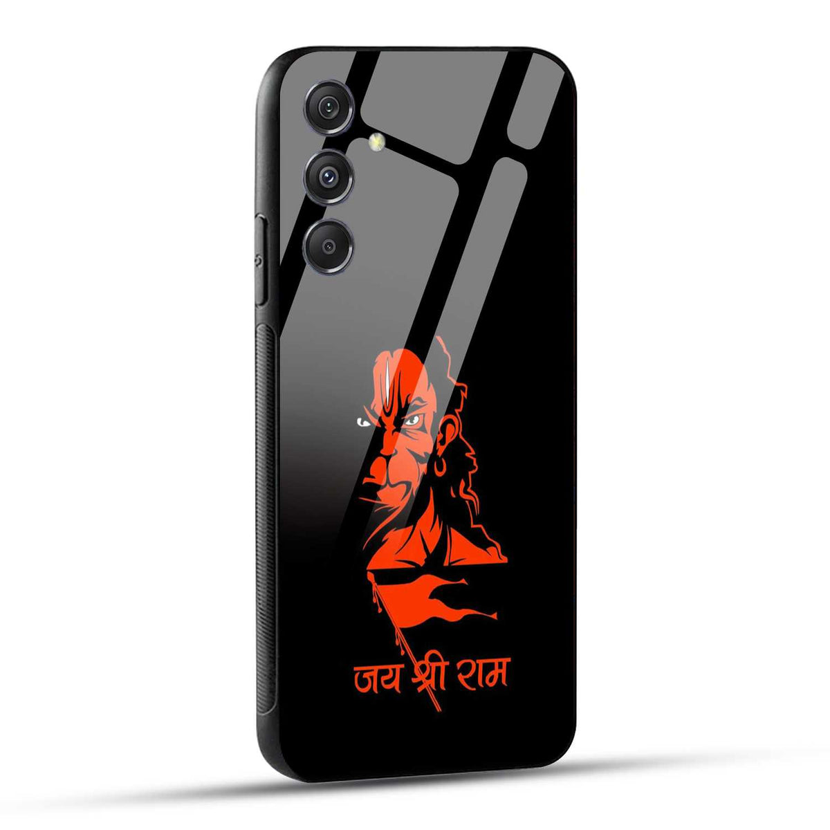 Samsung Galaxy A35 5G Jay Shree Ram Bajrangballi Hanuman Printed Glass Case