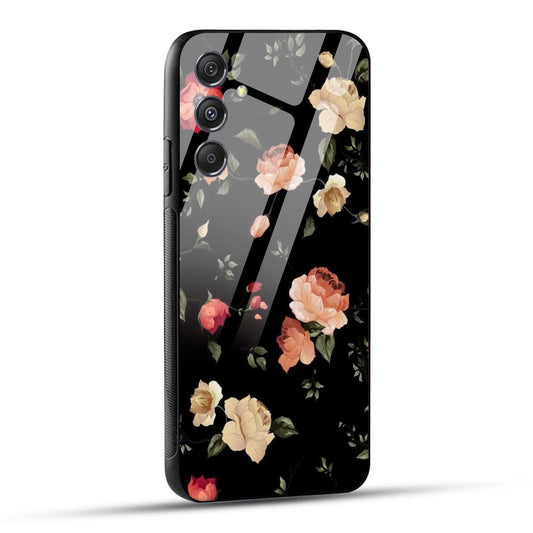 Samsung Galaxy A35 5G Flowers Froral Printed Glass Case