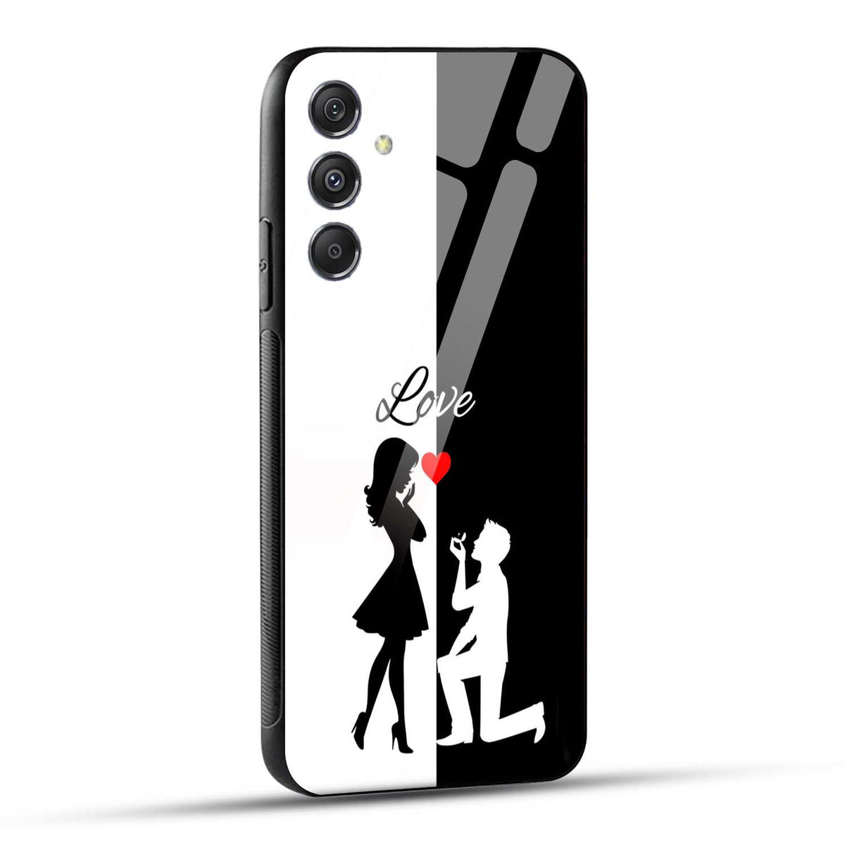 Samsung Galaxy A55 5G Love Proposal Printed Glass Case