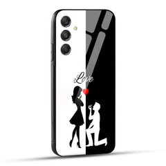 Samsung Galaxy A55 5G Love Proposal Printed Glass Case