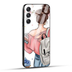Samsung Galaxy M34 5G Back Cover Padhaku Girl Printed Glass Case