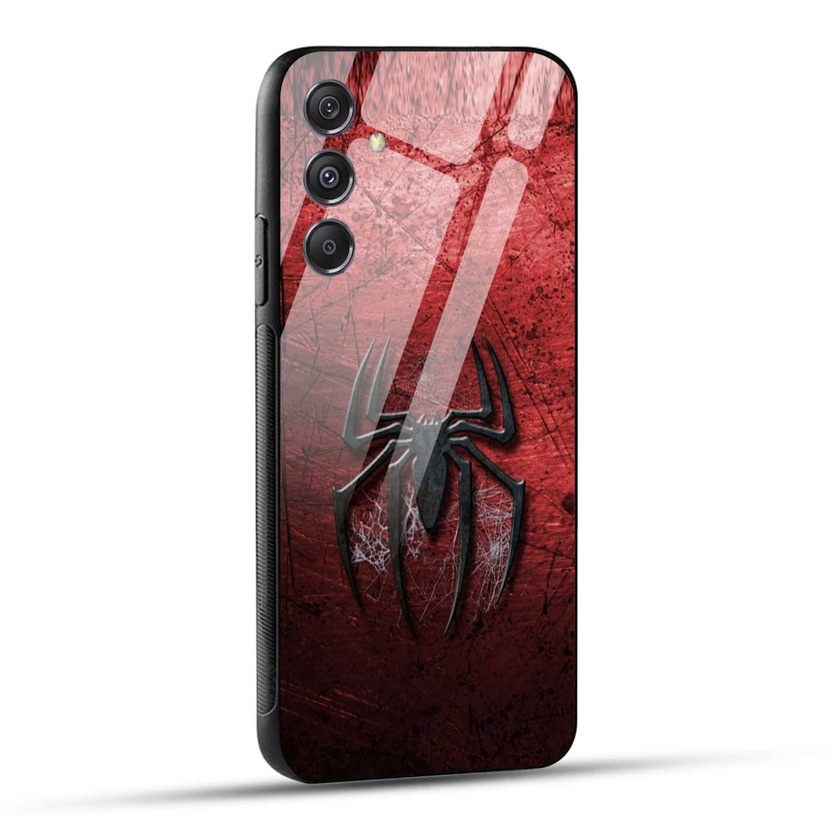Samsung Galaxy M34 5G Back Cover Red Spider Printed Glass Case