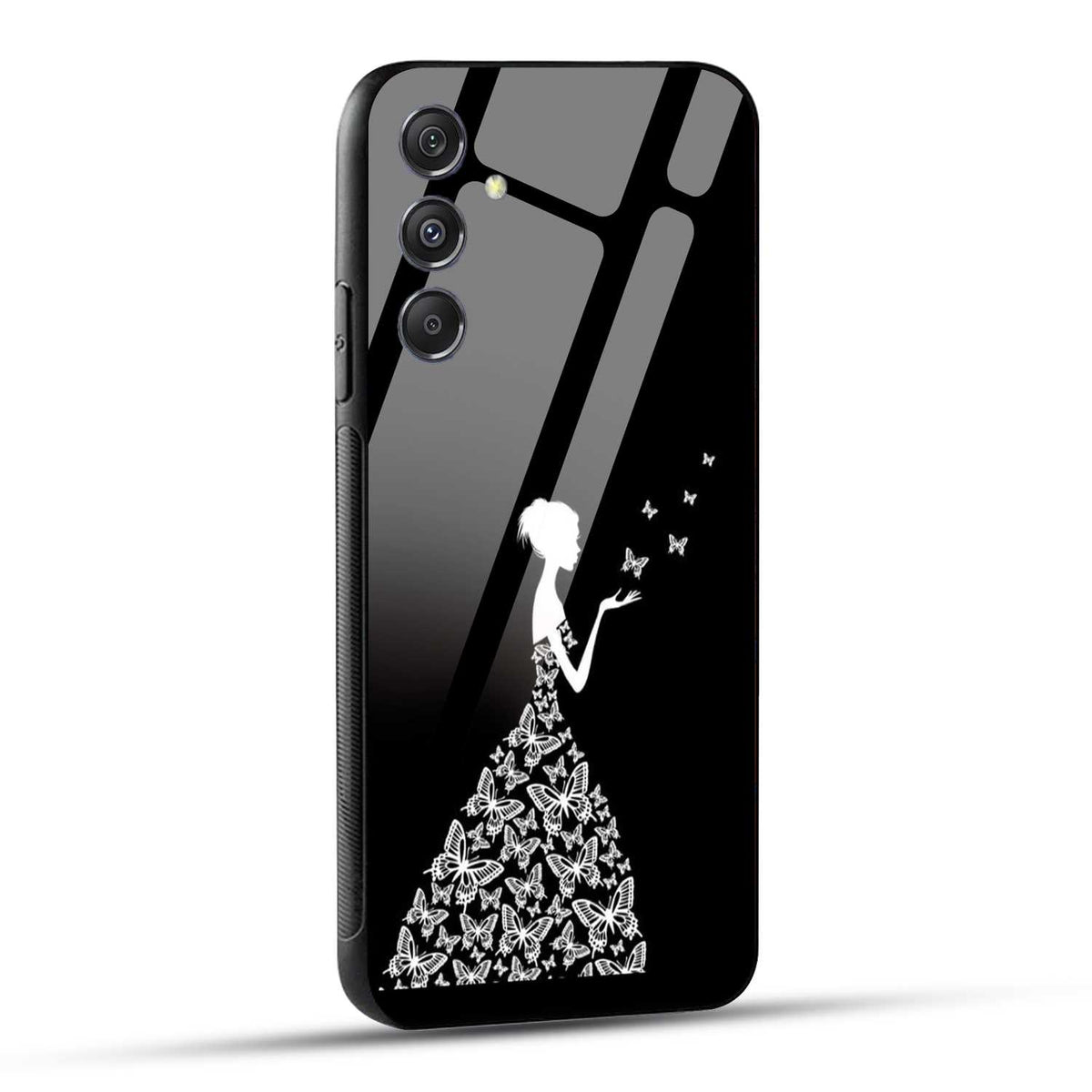 Samsung Galaxy M34 5G Back Cover Butterfly Girl Printed Glass Case