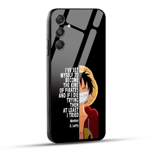 Samsung Galaxy A55 5G Anime One Piece Monkey D. Luffy  Printed Glass Case