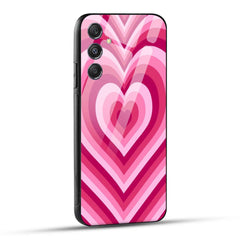 Samsung Galaxy M34 5G Back Cover Love Hearts Printed Glass Case