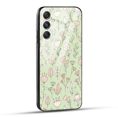 Samsung Galaxy A55 5G Back Cover Flower Art Printed Glass Case