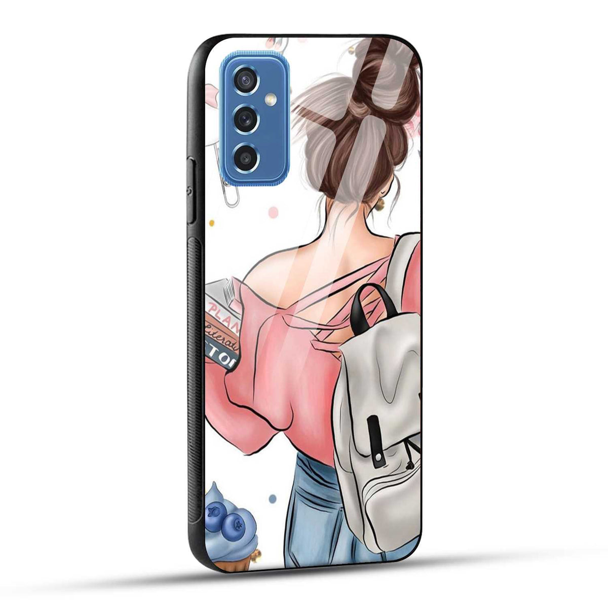 Samsung Galaxy M52 5G Back Cover Padhaku Girl Printed Glass Case