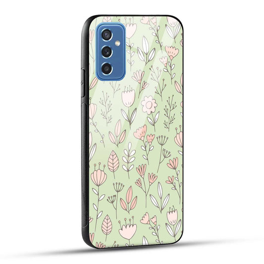 Samsung Galaxy M52 5G Back Cover Flower Art Printed Glass Case