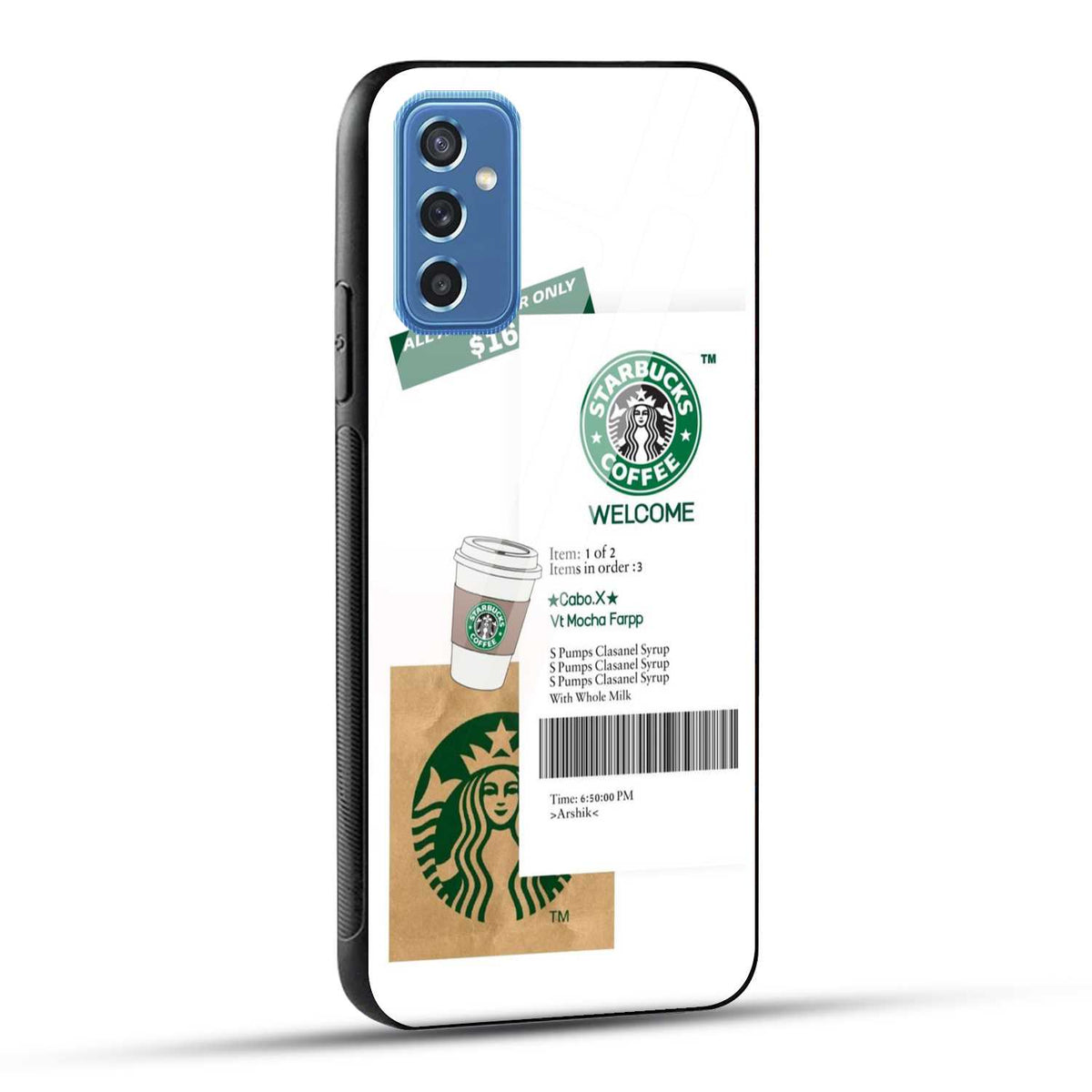 Samsung Galaxy M52 5G Starbucks Coffee Printed Glass Case