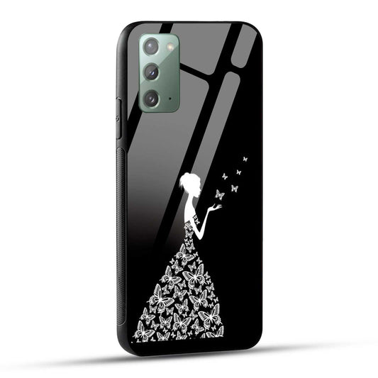 Samsung Galaxy Note 20 Back Cover Butterfly Girl Printed Glass Case
