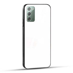Samsung Galaxy Note 20 Back Cover Plain White Printed Glass Case