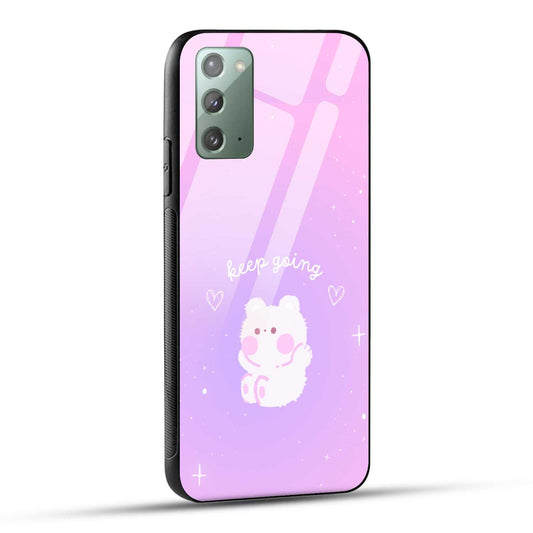 Samsung Galaxy Note 20 Back Cover Pink Purple Gradient Aesthetic Motivational Printed Glass Case