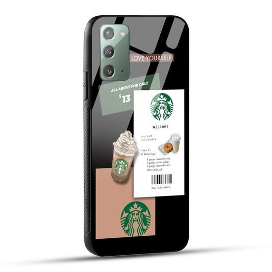 Samsung Galaxy Note 20 Starbucks Coffee Printed Glass Case