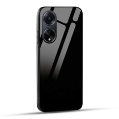 OPPO F23 5G Back Cover Solid Black Printed Glass Case