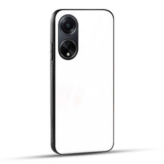OPPO F23 5G Back Cover Plain White Printed Glass Case