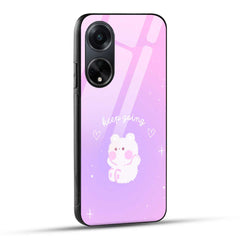 OPPO F23 5G Back Cover Pink Purple Gradient Aesthetic Motivational Printed Glass Case