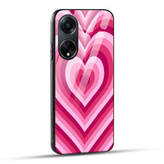 OPPO F23 5G Back Cover Love Hearts Printed Glass Case