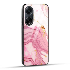 OPPO F23 5G Back Cover Pink Marble Printed Glass Case