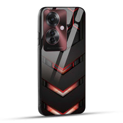 OPPO F25 PRO 5G Back Cover Robotic Abstract Printed Glass Case