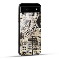 Google Pixel 6A Back Cover Here We Go Travel Printed Glass Case