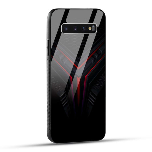 Samsung Galaxy S10 4G Back Cover Abstract Robotic Printed Glass Case