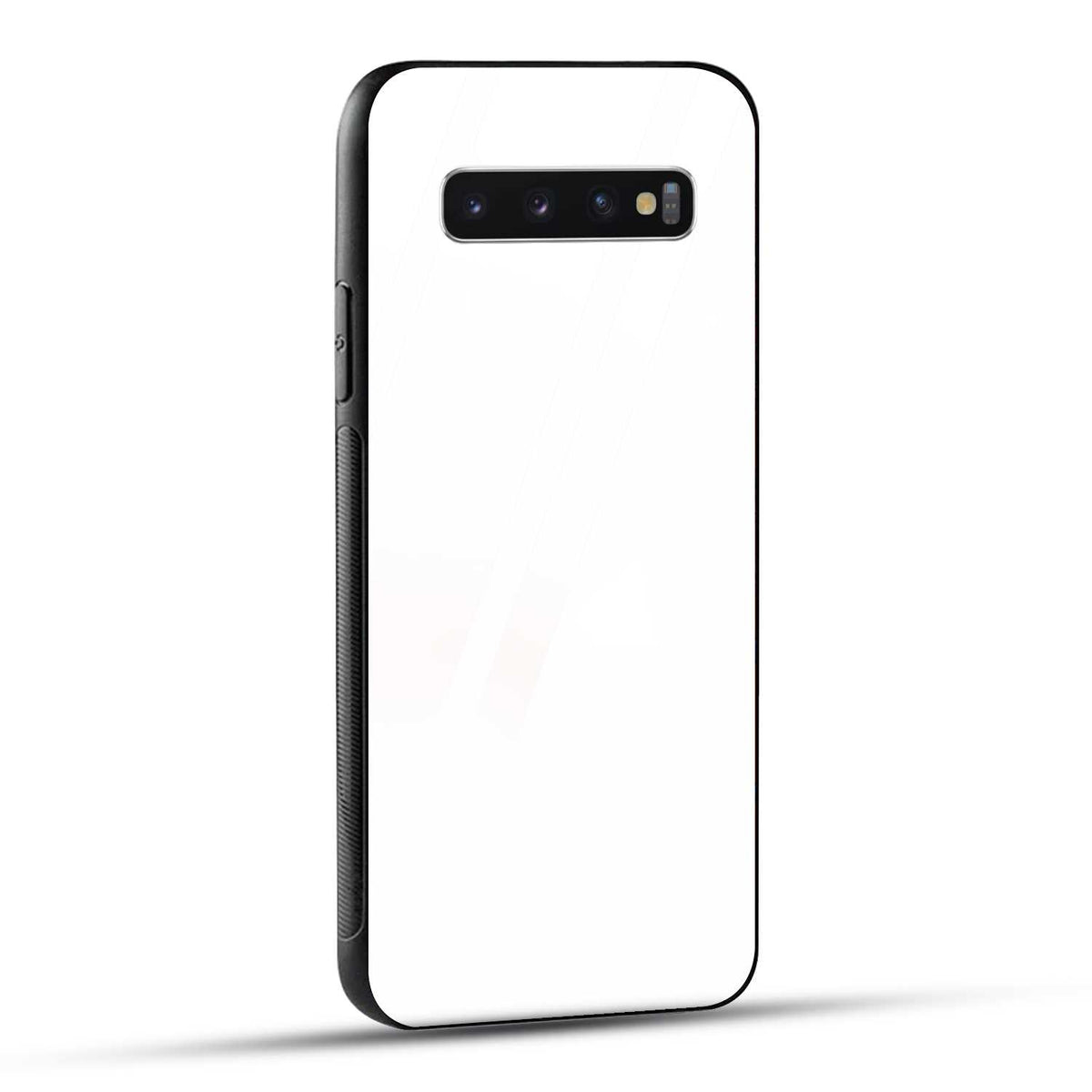 Samsung Galaxy S10 4G Back Cover Plain White Printed Glass Case