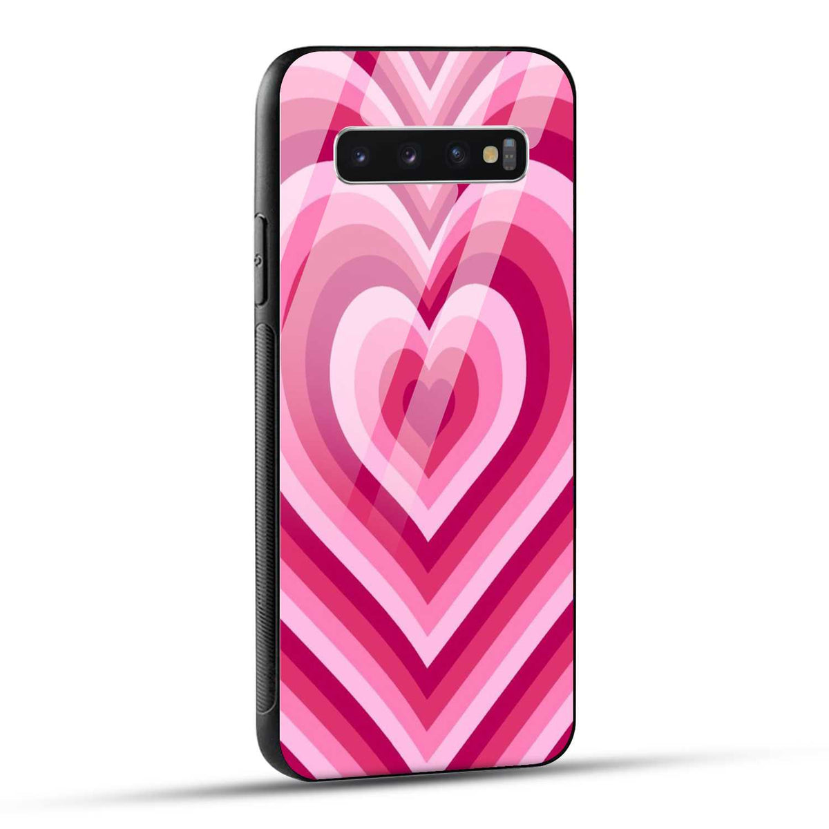 Samsung Galaxy S10 4G Back Cover Love Hearts Printed Glass Case