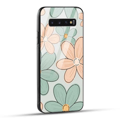 Samsung Galaxy S10 4G Back Cover Aesthetic Flower Printed Glass Case