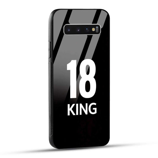 Samsung Galaxy S10 4G King number 18 Printed Glass Case