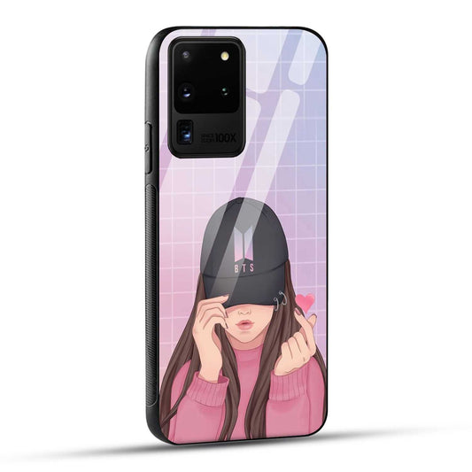 Samsung Galaxy S20 Ultra Back Cover Cap Girl Printed Glass Case
