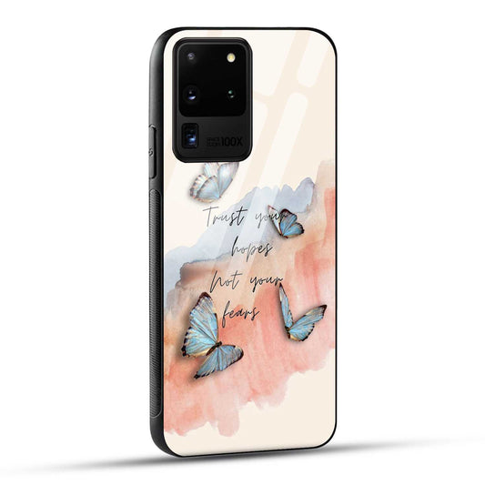 Samsung Galaxy S20 Ultra Back Cover Trust Your Hopes Printed Glass Case