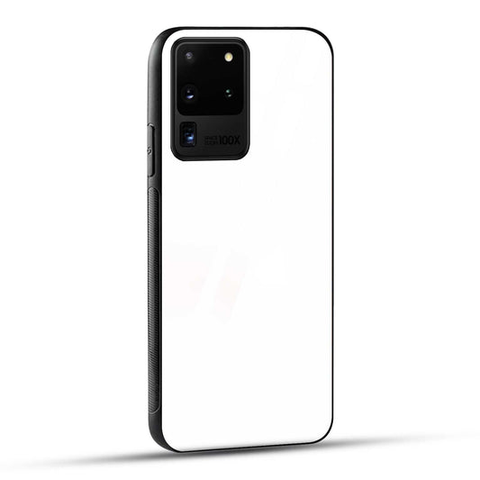Samsung Galaxy S20 Ultra Back Cover Plain White Printed Glass Case