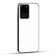 Samsung Galaxy S20 Ultra Back Cover Plain White Printed Glass Case