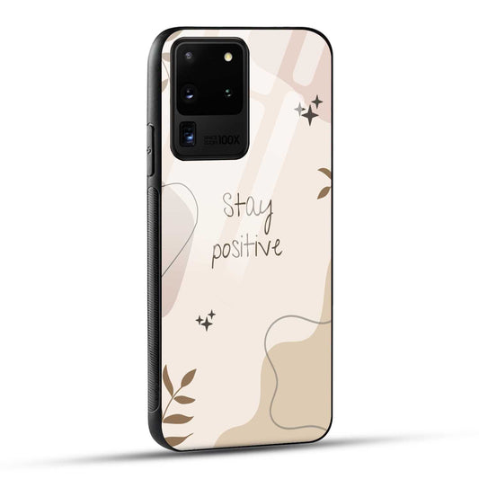 Samsung Galaxy S20 Ultra Back Cover Cream Beige Aesthetic Printed Glass Case