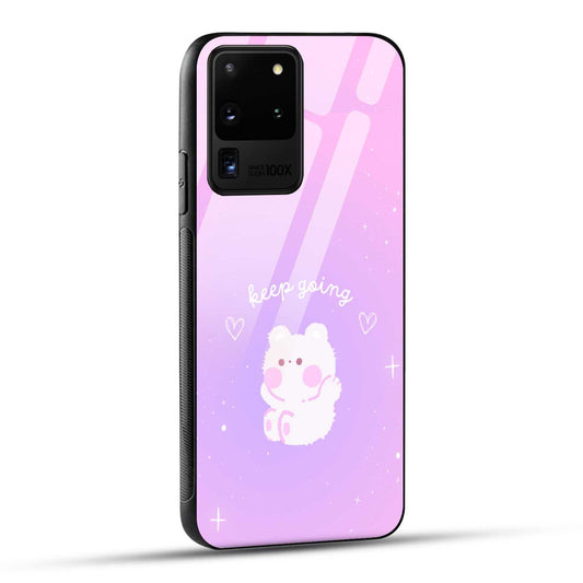 Samsung Galaxy S20 Ultra Back Cover Pink Purple Gradient Aesthetic Motivational Printed Glass Case