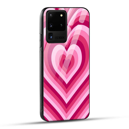 Samsung Galaxy S20 Ultra Back Cover Love Hearts Printed Glass Case