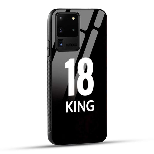 Samsung Galaxy S20 Ultra King number 18 Printed Glass Case
