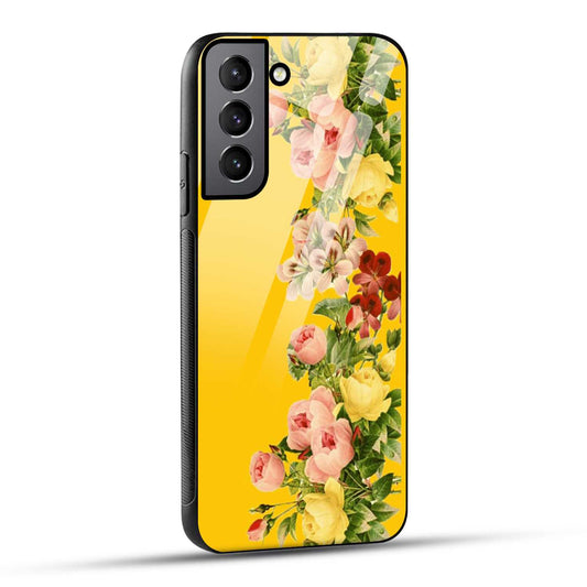 Samsung Galaxy S21 FE 5G Back Cover Yellow Flowers Printed Glass Case